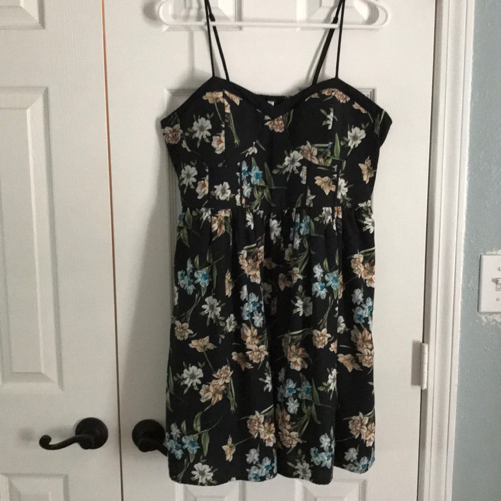 Black floral dress